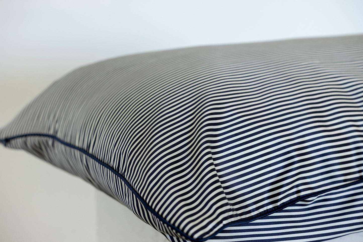 Navy & White Stripe - Luxury Silk Pillowcase