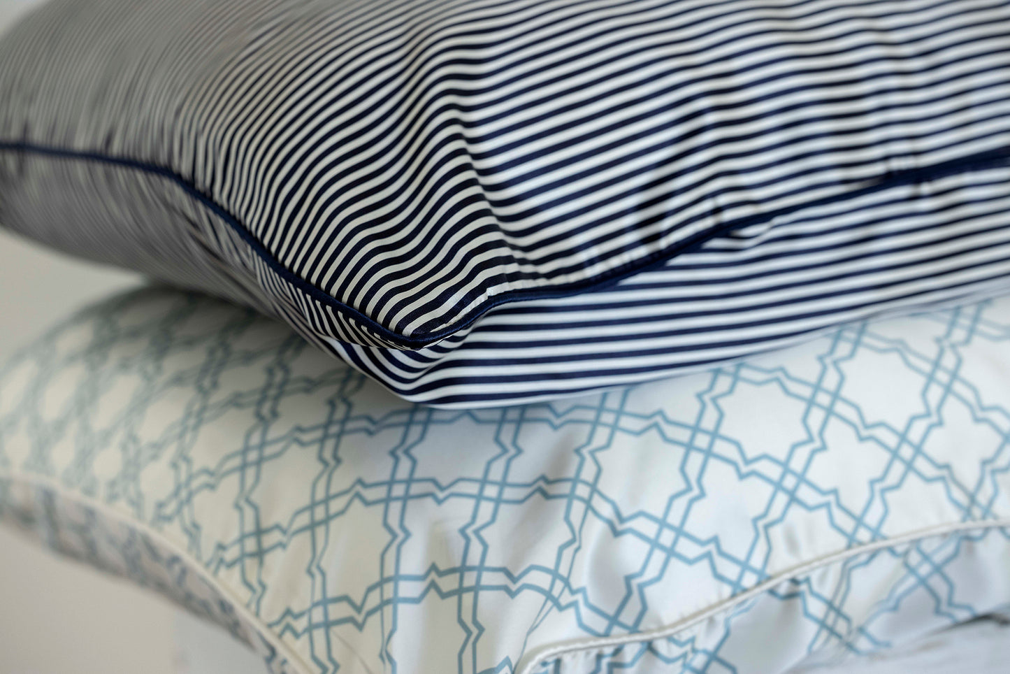 Navy & White Stripe - Luxury Silk Pillowcase