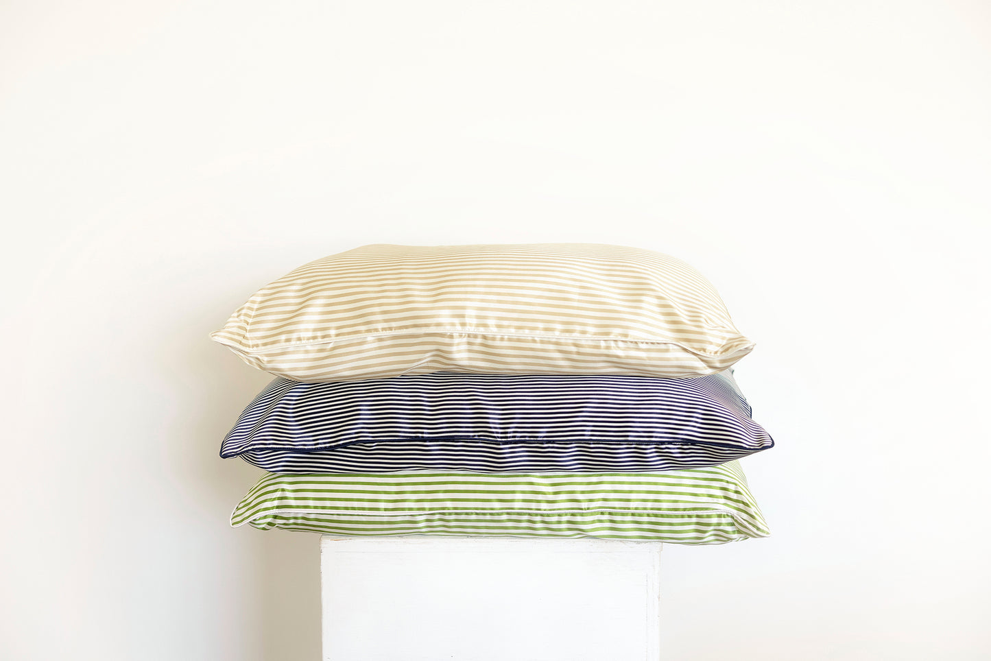 Navy & White Stripe - Luxury Silk Pillowcase