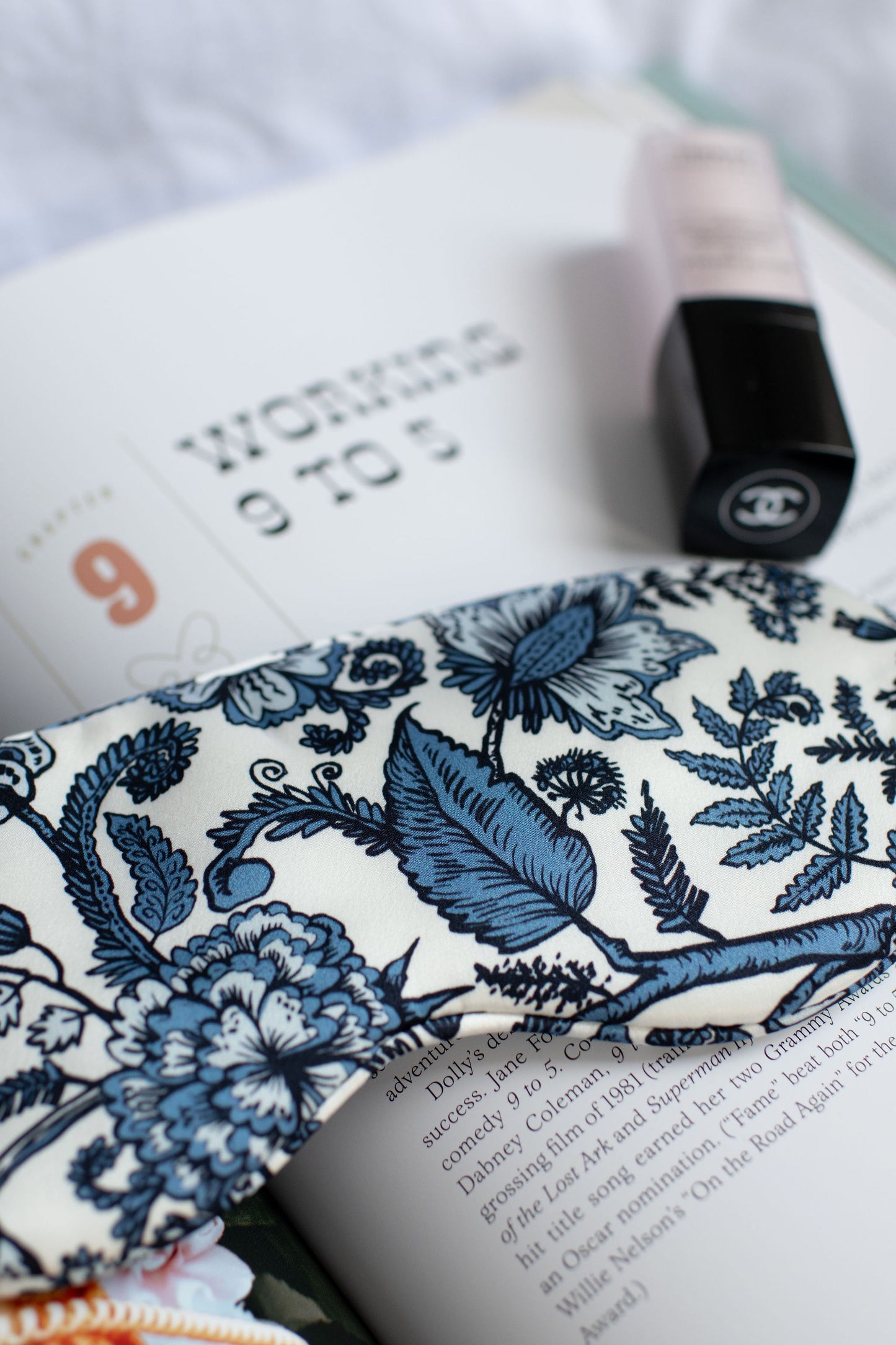 Blue & White Floral - Luxury Silk Sleep Mask