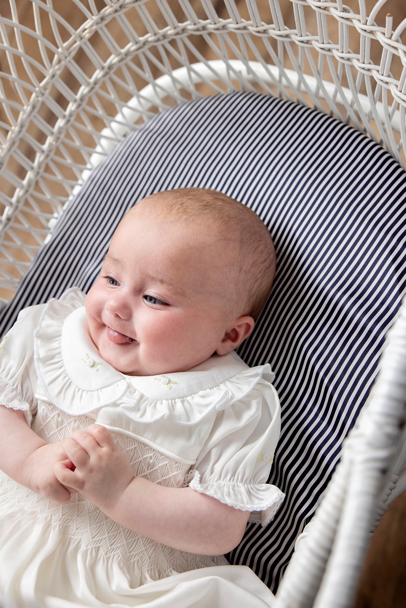 Navy and White Stripe - Bassinet Sheet