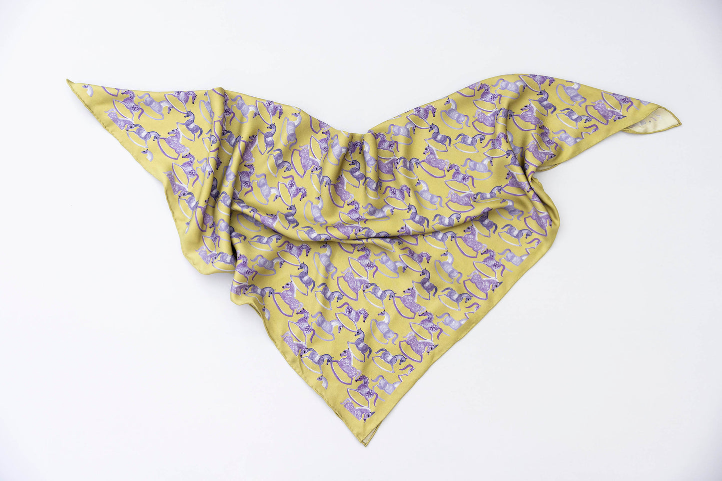 Stampede Twill Scarf - Lilac on Mustard