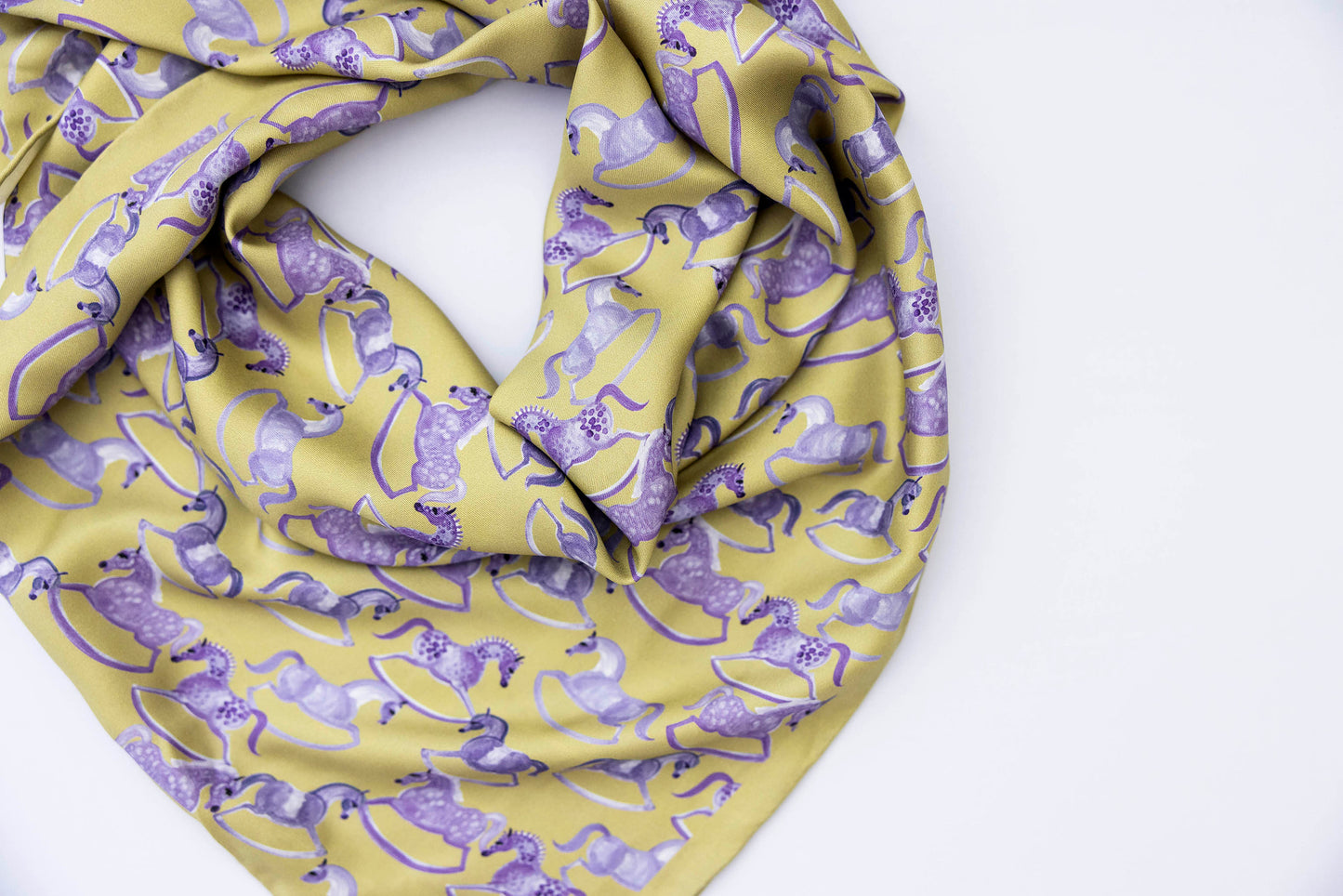 Stampede Twill Scarf - Lilac on Mustard